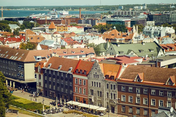 Cidade Velha Tallinn Vista Superior — Fotografia de Stock