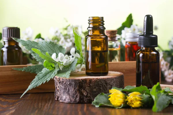 Óleos Essenciais Para Aromaterapia — Fotografia de Stock