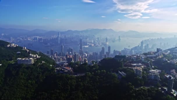 Filmagens Vídeo Câmera Voadora Sobre Cidade — Vídeo de Stock