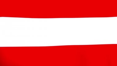 Avusturya 'nın Ulusal bayrağı rüzgar sallıyor