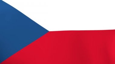 Çek Cumhuriyeti 'nin Ulusal bayrağı rüzgarda sallıyor