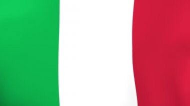 Italya 'nın Ulusal bayrağı rüzgar sallıyor