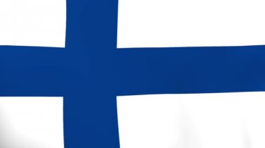 National flag of Finland waving in wind