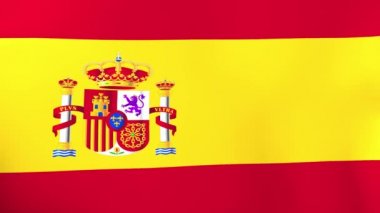 Rüzgar sallayarak İspanya bayrağı