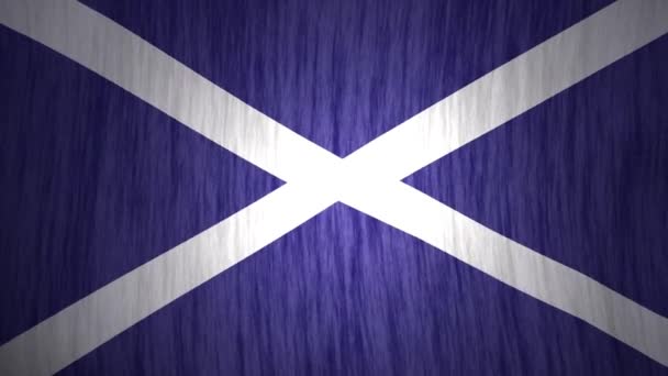 Flah Escocês Acenando Vento — Vídeo de Stock