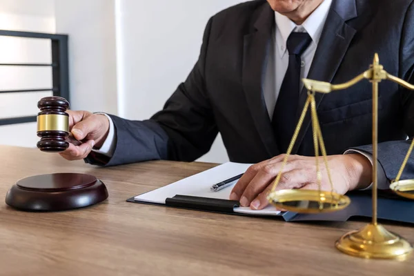 Juridische Wet Advies Justitie Concept Counselor Advocaat Notaris Bezig Met — Stockfoto