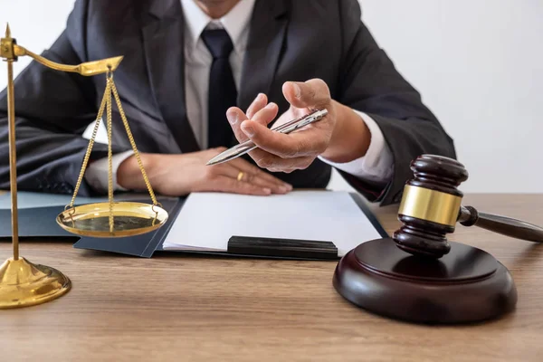 Juridische Wet Advies Justitie Concept Counselor Advocaat Notaris Bezig Met — Stockfoto