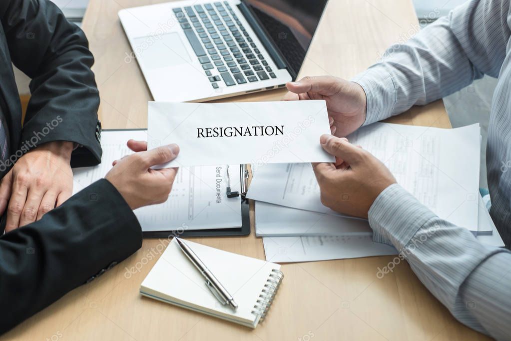 Employer boss sending a remuneration letter to businessman in or