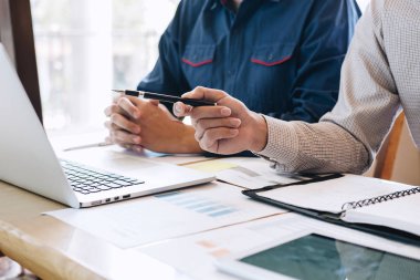 Profesyonel iş casual ortak fikirler planı ve p