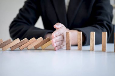 Risk ve strateji Iş, el durmak düşme Co görüntü