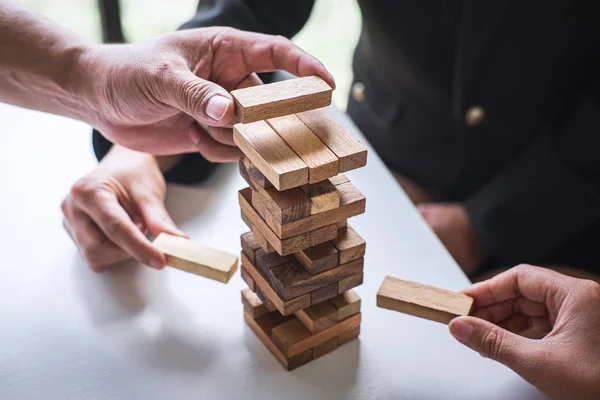 Alternative Risk and Strategy in Business, Hand of business team — Stock Photo, Image