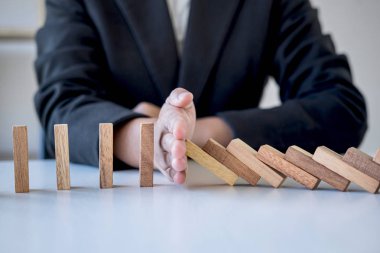 Risk ve strateji Iş, el durmak düşme Co görüntü