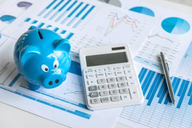 Rapor belgesi, hesap makinesi ve para istiflemeli işletme finansmanı