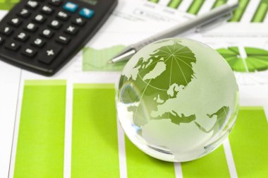 İş istatistikleri cam küre