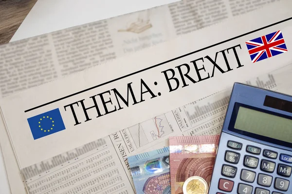 Újság Főcímmel Brexit — Stock Fotó