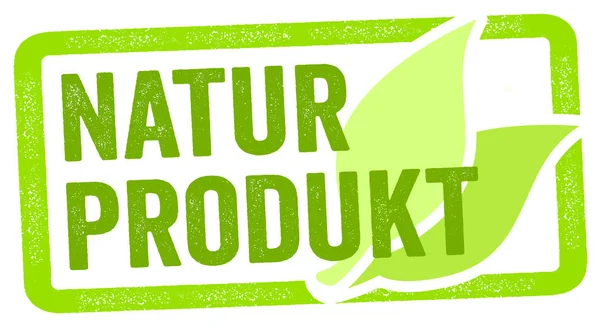 Ilustración Con Palabra Alemana Para Producto Natural Naturprodukt — Foto de Stock