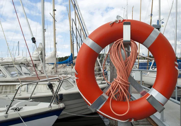 Lifebelt Lifebuoy Jachthaven Jacht Gordel — Stockfoto