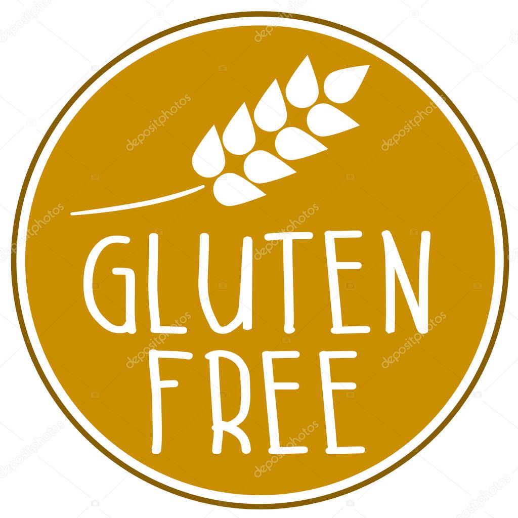 Illustration Icon with german word for glutenfree