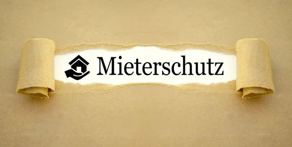 Paper work with the german word for tenant protection - Mieterschutz