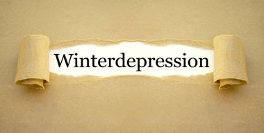 Paper work with winterdepression clipart