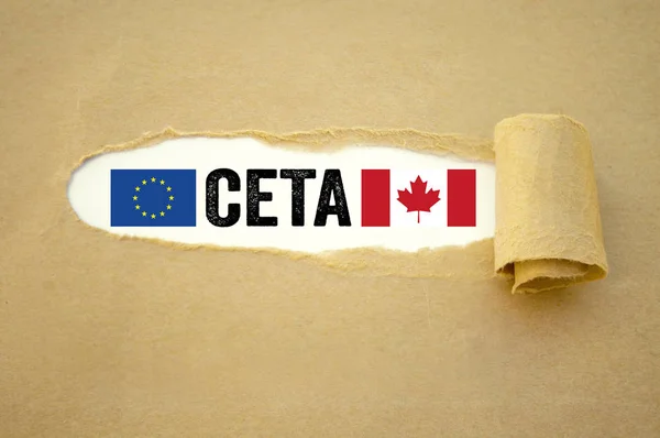 Paper work with european and canadian contract ceta