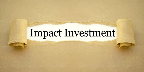 Pappersarbete Med Investeringar Påverkan — Stockfoto