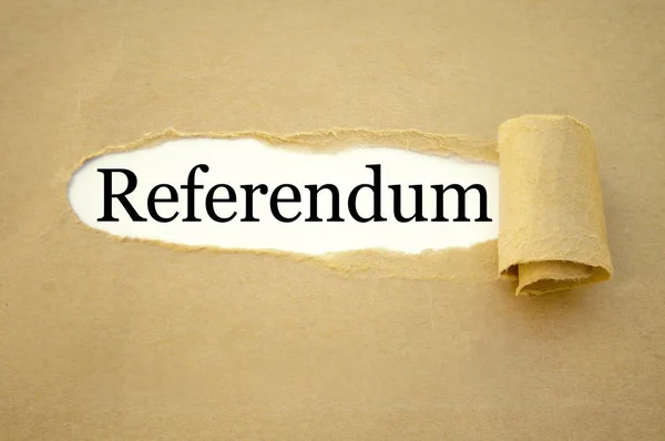 Papier Werk Met Referendum — Stockfoto