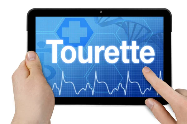 Tablet Computer Mit Tourette Syndrom — Stockfoto