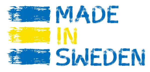 Illustration Mit Made Sweden Spanien Italien Deutschland Frankreich China — Stockfoto