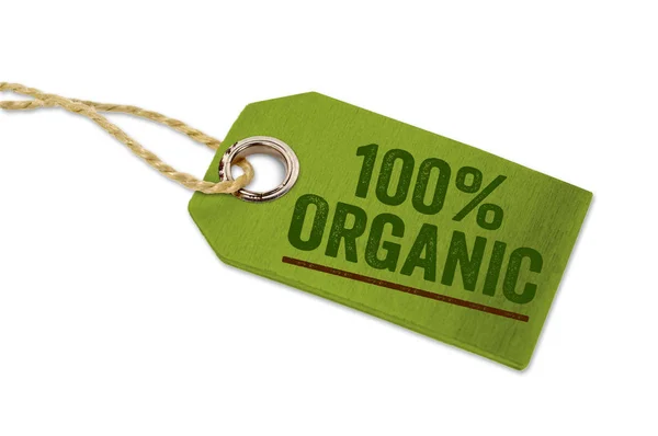 Wooden Hang Tags Vegan Bio Veggie Organic — Stock Photo, Image