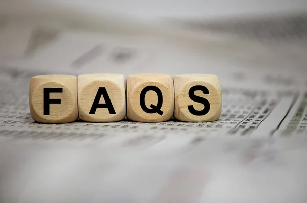 Cubos Dados Con Faq — Foto de Stock