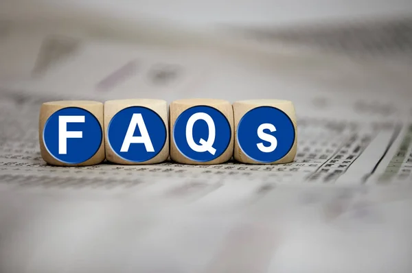 Cubos Dados Con Faq — Foto de Stock