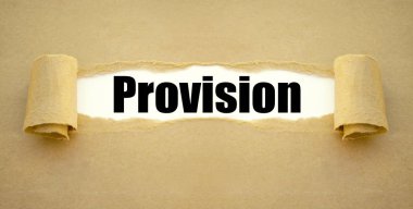 Komisyon - hüküm için Almanca kelime ile kahverengi kağıt işi