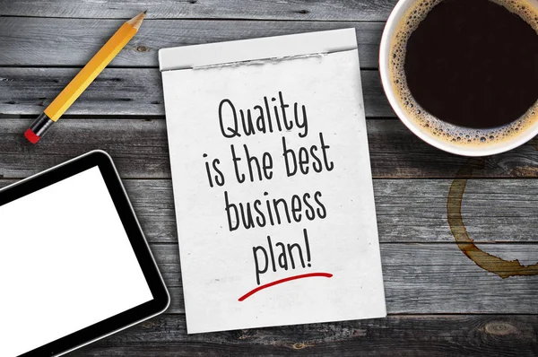 Sketchbook Com Qualidade Melhor Plano Negócios — Fotografia de Stock