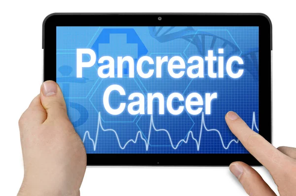 Tablet with touchscreen and diagnosis pancreatic cancer