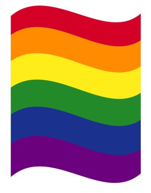 Gökkuşağı bayrağı illüstrasyon Eşcinsel gurur bayrağı veya Lgbt gurur bayrak