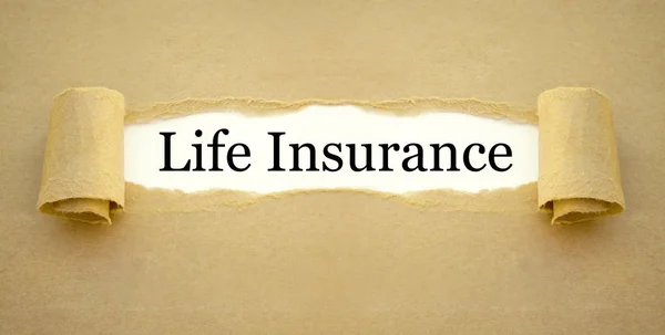 Brown Paper work with life insurance policy