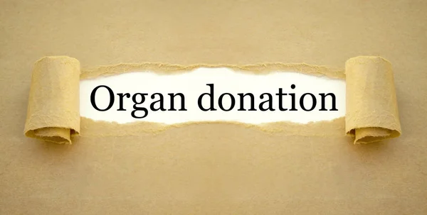 Brown Paper work with organ donation