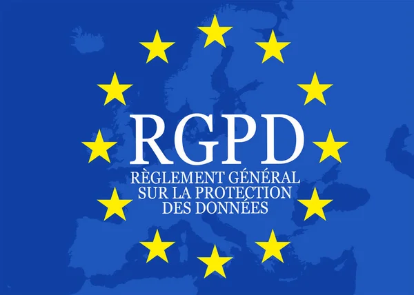 Illustration Med Rgpd Glement Gnral Sur Protection Des Donnes Franska — Stockfoto