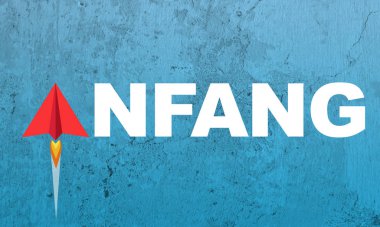 Başlangıç için Almanca kelime ile renkli arka plan üzerinde kağıt düzlemleri ile İllüstrasyon - başlangıç