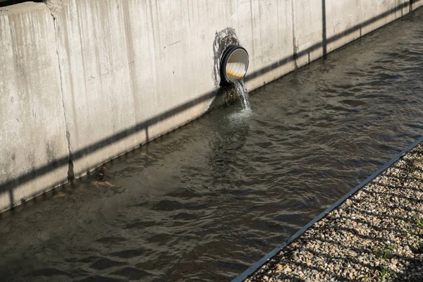 Sistemas Drenagem Urbana Com Água — Fotografia de Stock