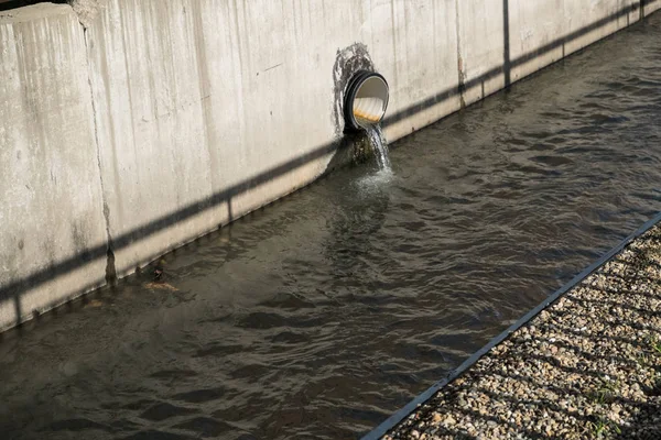 Sistemi Drenaggio Urbano Con Acqua — Foto Stock