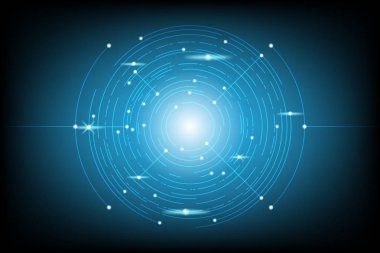 fütüristik devre teknoloji background.vector ve illüstrasyon soyut