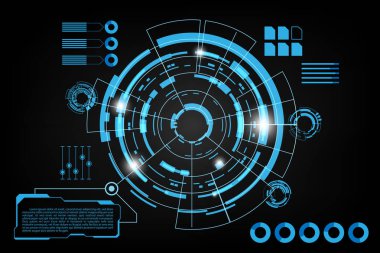 Teknoloji fütüristik Interface.Element dijital Ui.vector ve illüstrasyon soyut