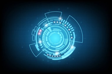 Teknoloji fütüristik Interface.Element dijital Ui.vector ve illüstrasyon soyut