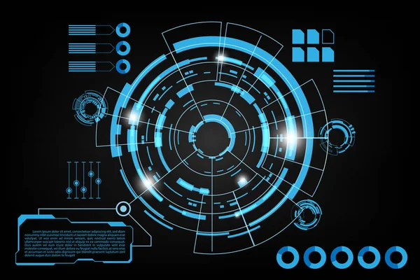 Teknoloji fütüristik Interface.Element dijital Ui.vector ve illüstrasyon soyut