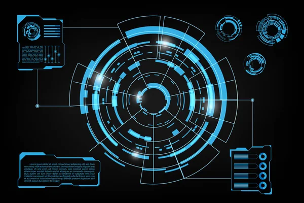 デジタルの Vector やイラストの技術未来 Interface Element を抽象化します — ストックベクタ