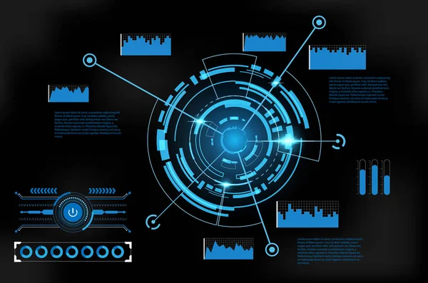 Teknoloji fütüristik Interface.Element dijital Ui.vector ve illüstrasyon soyut