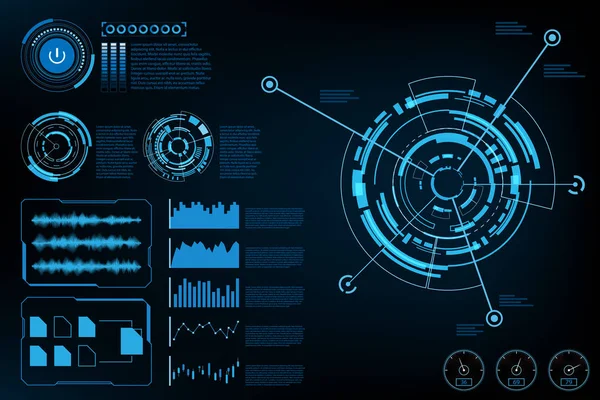 Teknoloji fütüristik Interface.Element dijital Ui.vector ve illüstrasyon soyut
