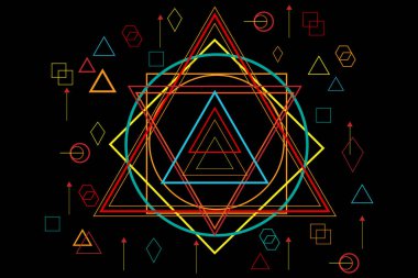 kavram background.vector ve illüstrasyon soyut gelecekteki şekiller